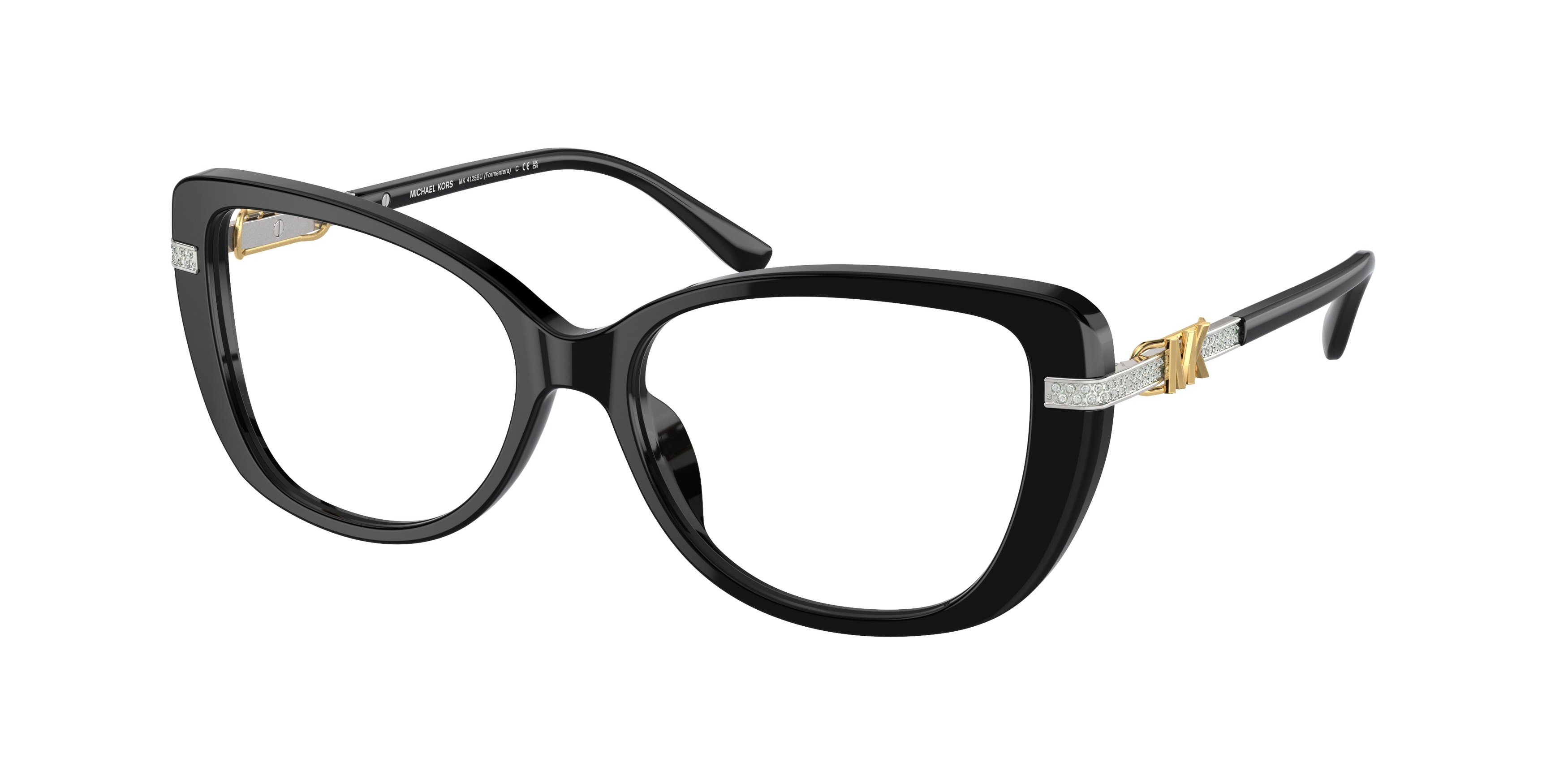 Michael Kors Damen MK4125BU Formentera 3005 Optische Fassungen Acetat Schwarz Transparent Cat Eye Normal-image